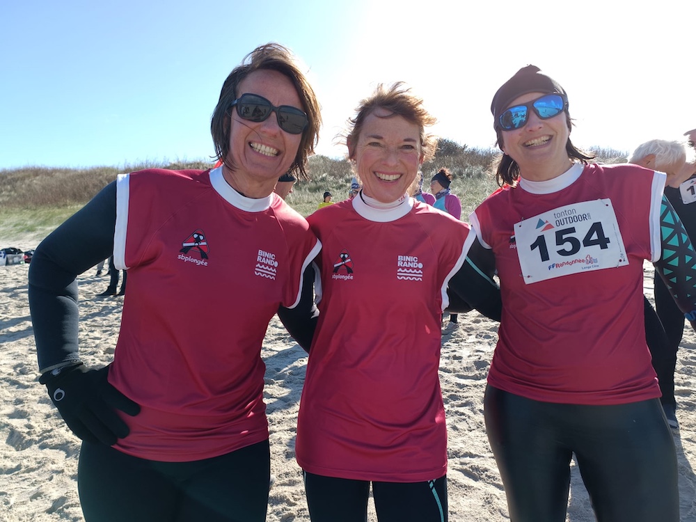 Camille, Servane et Vanessa avant le départ