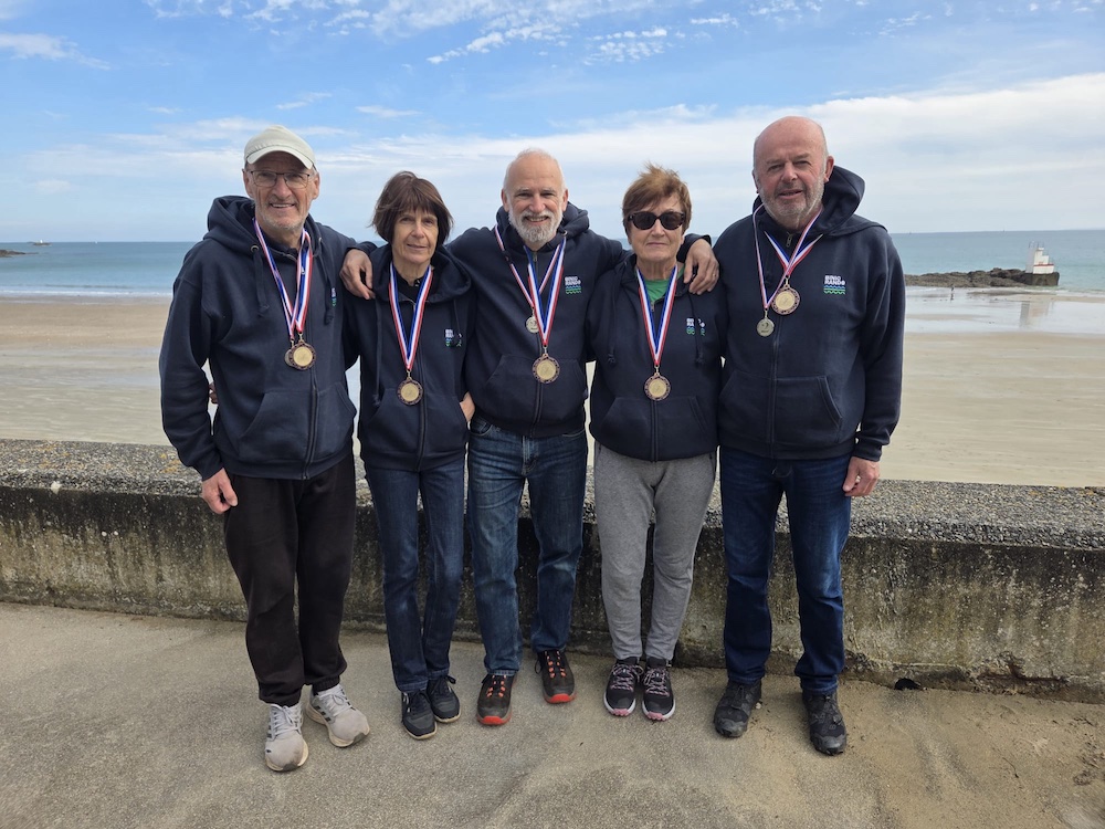 Les médaillé(e)s lors de leur séance de récupération 
